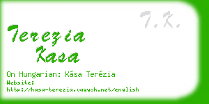 terezia kasa business card