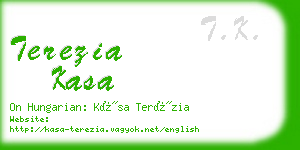 terezia kasa business card